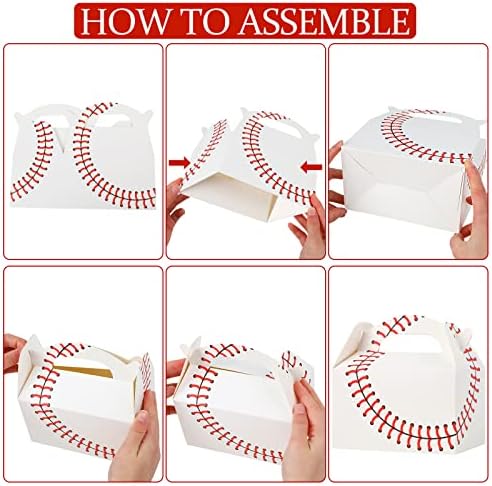 CCINEE Baseball Treat Boxes 16 PCS Party Favor Gift Bags