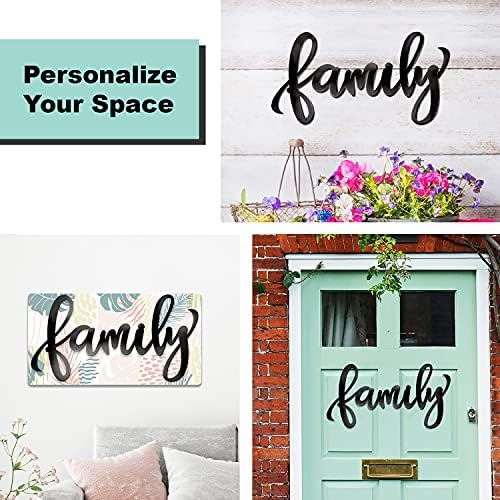 ViveGate Black Family Metal Wall Sign 18x9