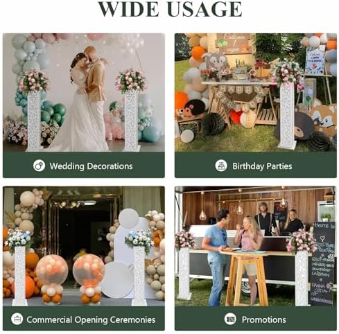 8PCS Wedding Flower Columns with LED Lights