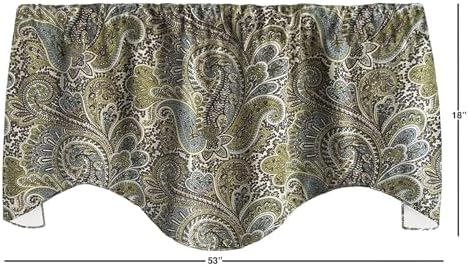Brown Valance Curtains 53 Inch x 18 Inch Short Rod Pocket Lined