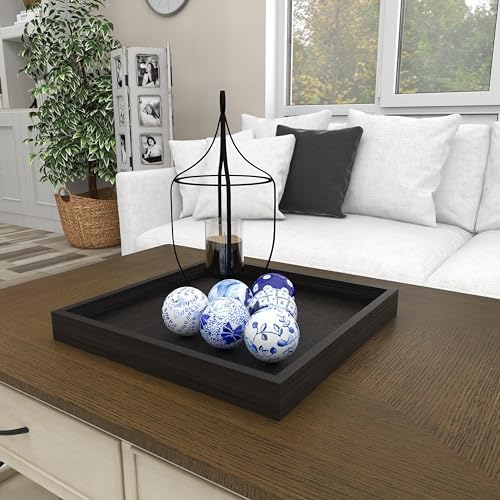 Deco 79 Blue Ceramic Orbs Vase Filler Set of 6 3 Inch