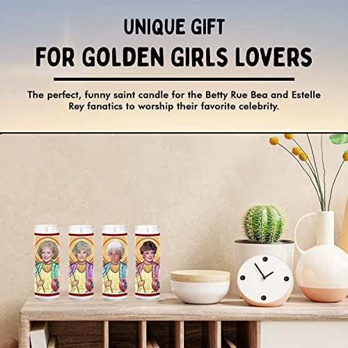 Celeb Prayer Candle Golden Comedy Glass Jar Candle 8 Inch