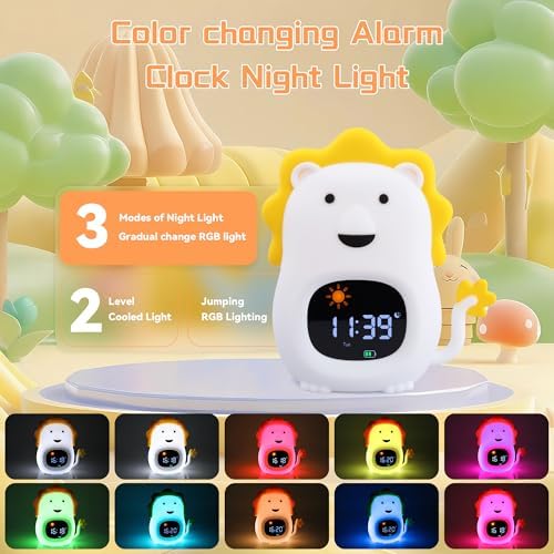 Kids Alarm Clock with White Noise and Night Light