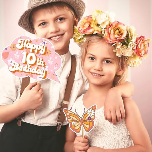 Boho Groovy 10th Birthday Photo Booth Props