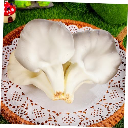 Lifelike Simulation Fake Mushroom Figurine 4-Inch Oyster Mushroom Decor