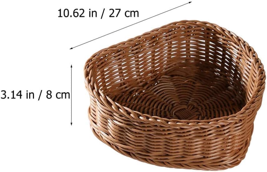 Heart Shaped Rattan Wicker Basket For Wedding Birthday Party Favor