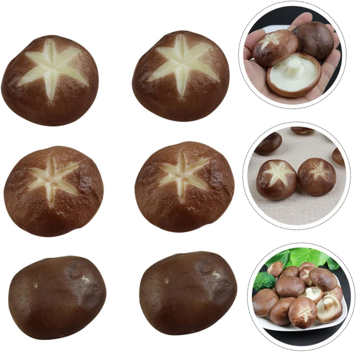 Valiclude 6Pcs Decorative Fake Mushroom Models for Photography