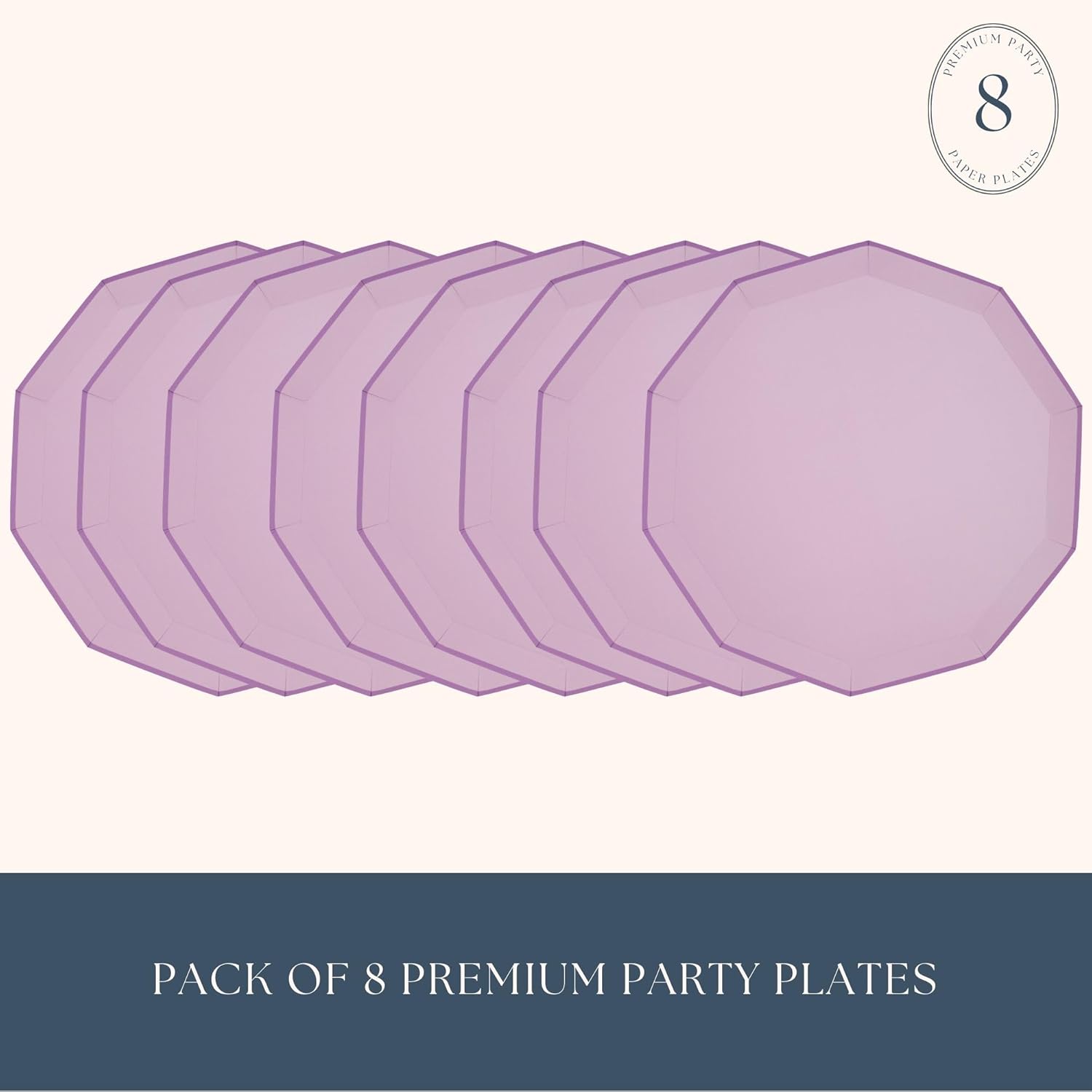Lilac Purple Paper Plates 105 Inch Pack of 8