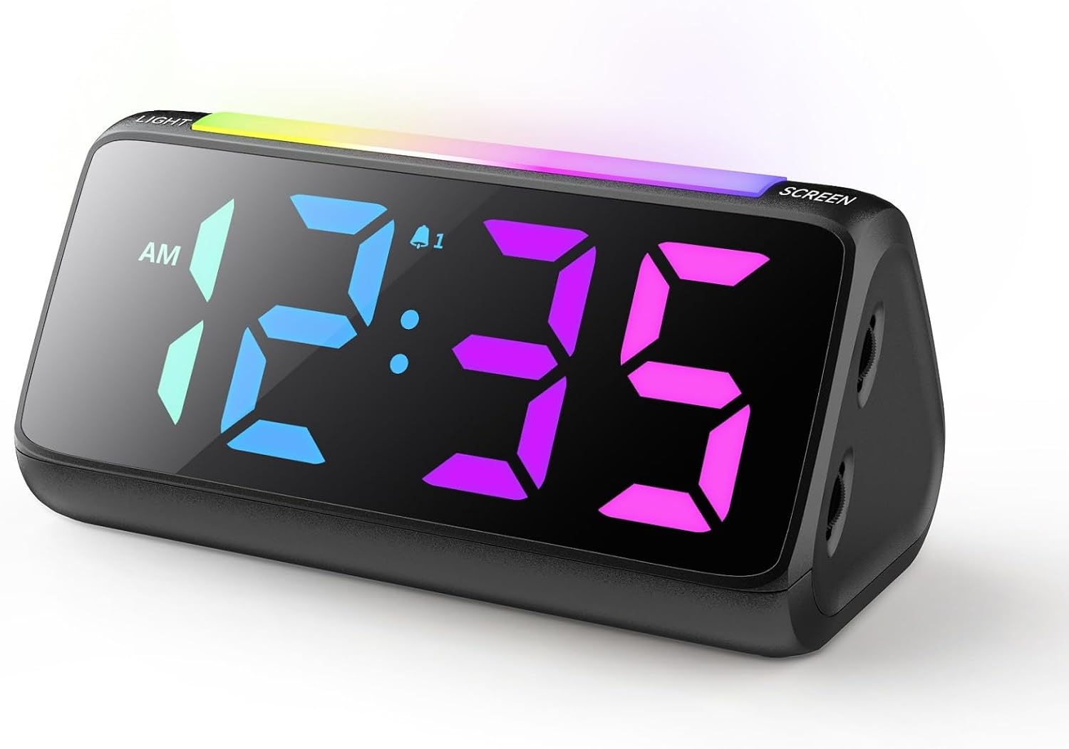 Netzu Digital Alarm Clock with RGB Night Light and Dual Alarm