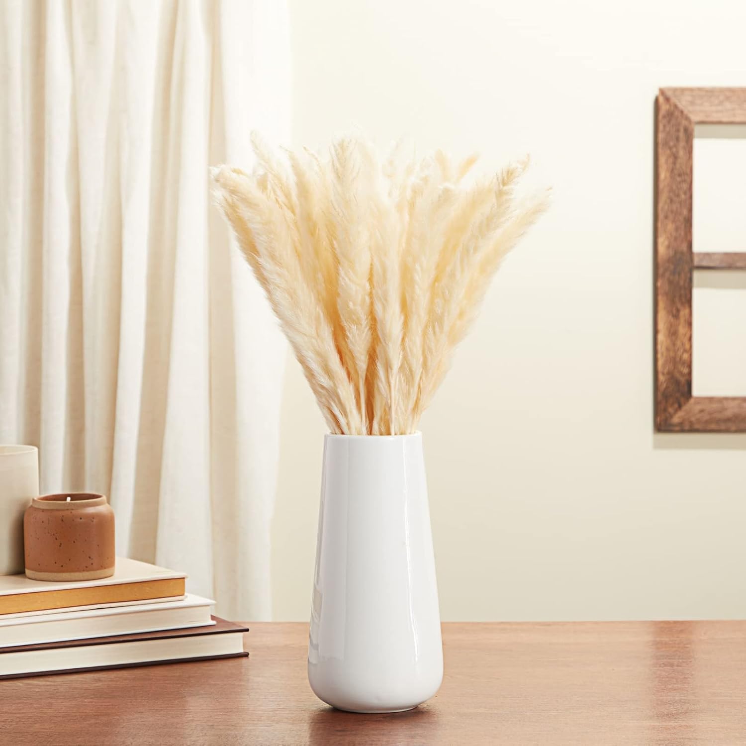 Farmlyn Creek Ivory Pampas Grass Vase Set