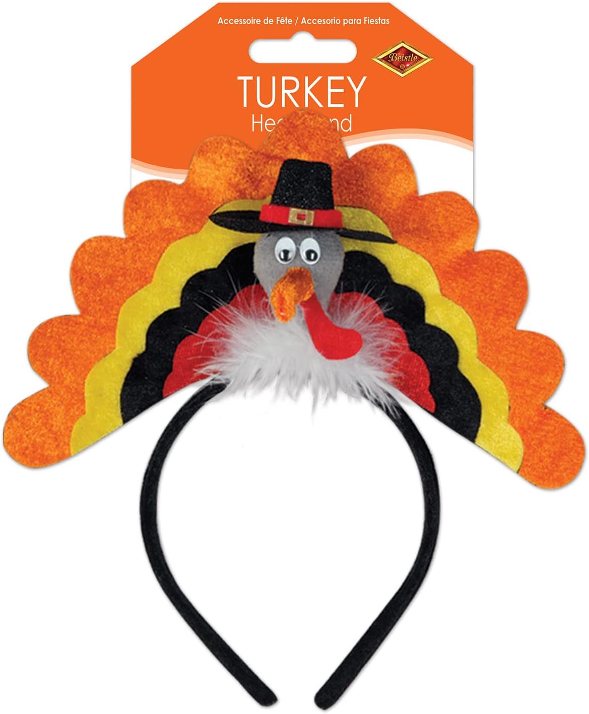 Beistle Turkey Headband Costume Accessory for Thanksgiving