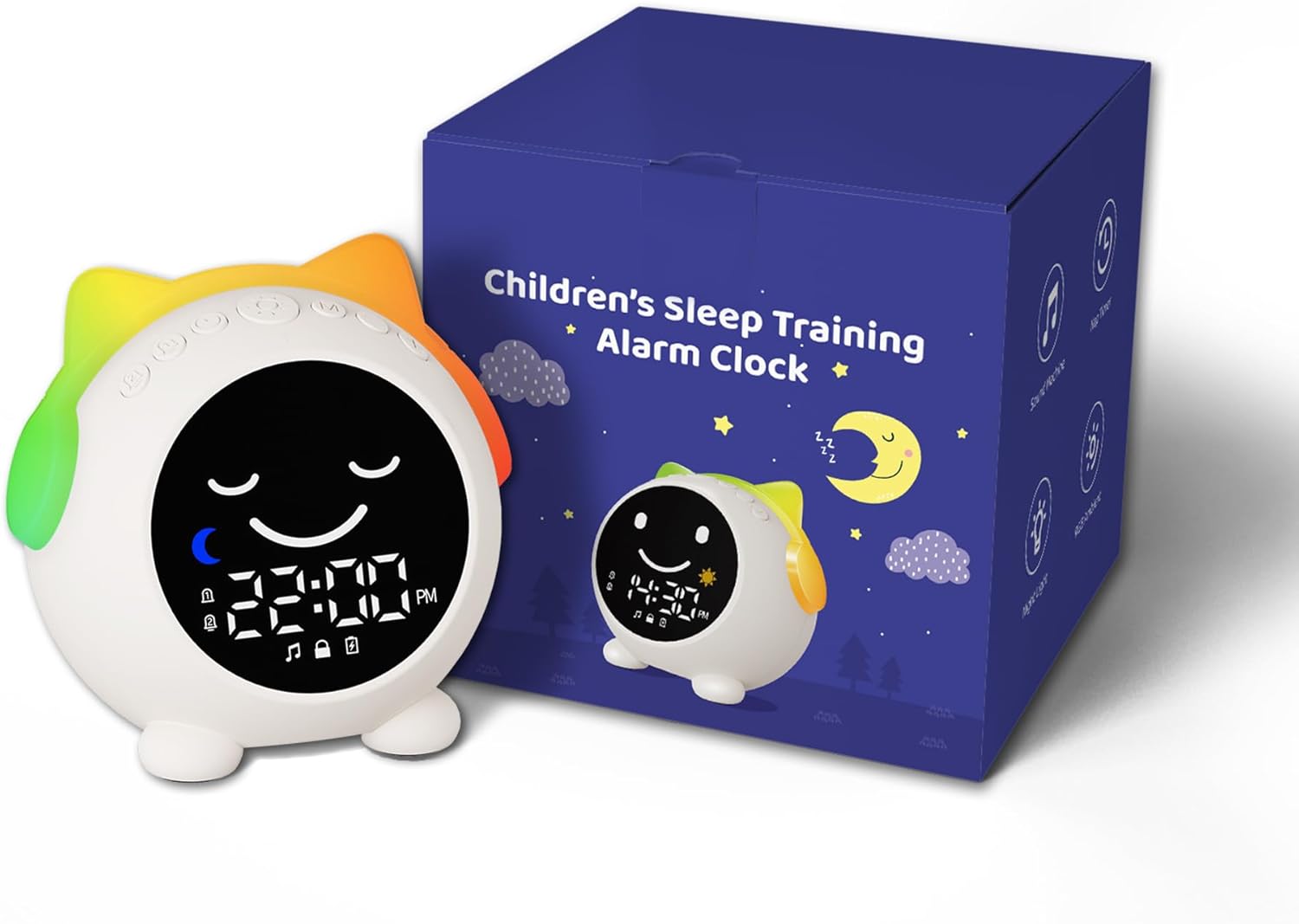 Sleep Training Clock with RGB Night Light and Music Player