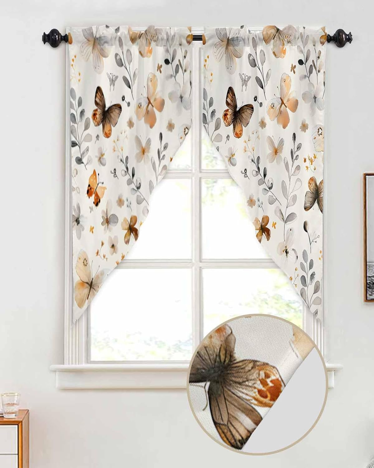 Spring Swag Curtain Valance for Windows Pack of 2