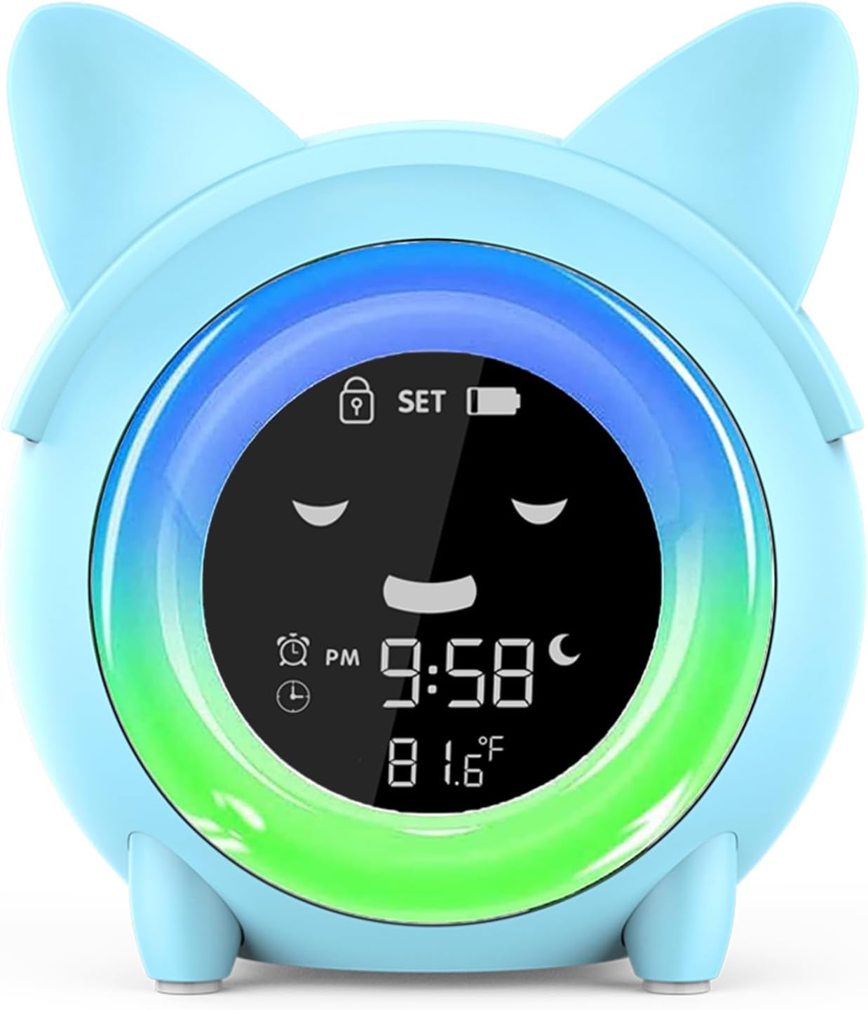 Yariaii Kids Alarm Clock with Night Light and Sleep Sounds