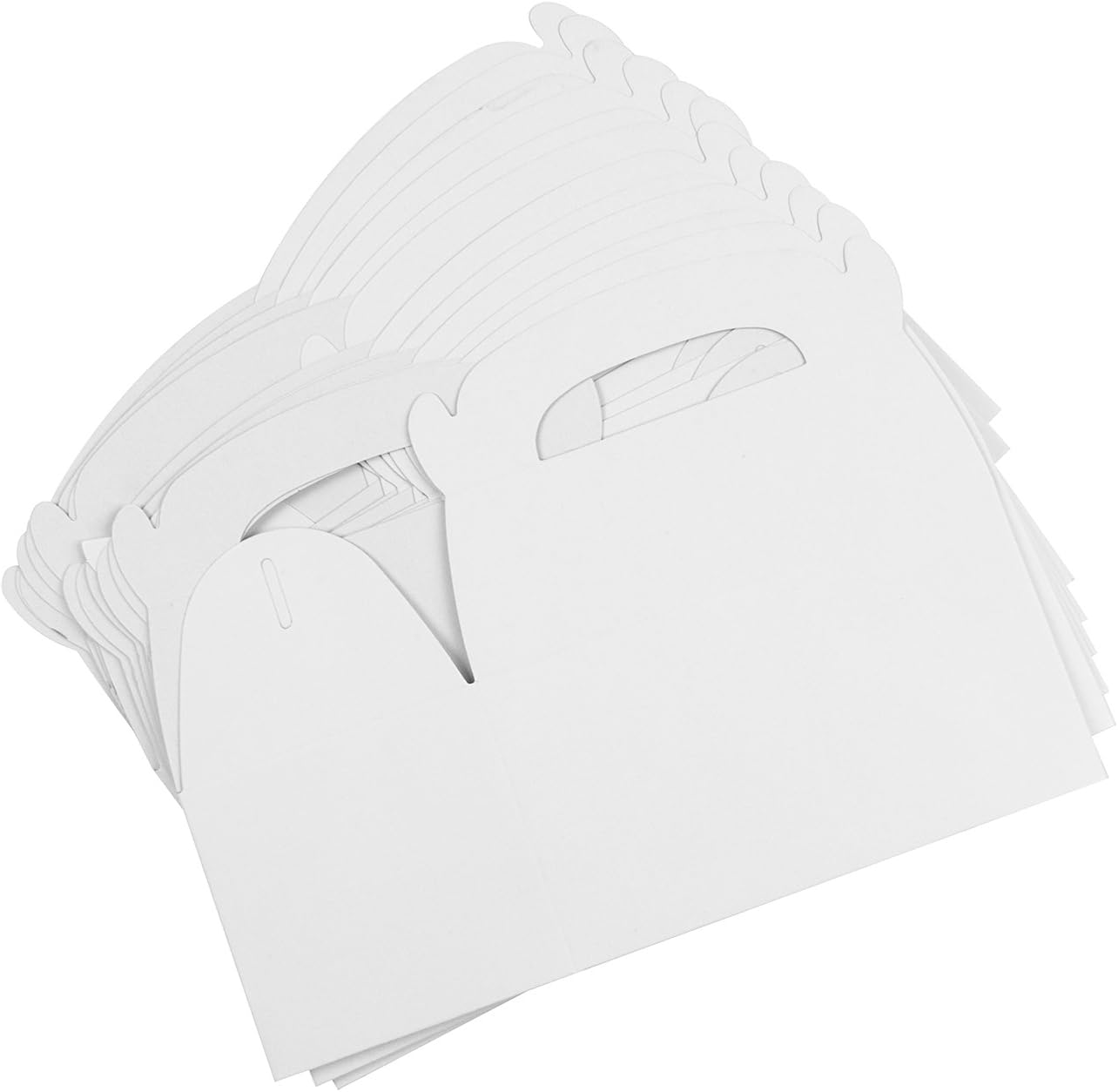 Super Z Outlet White Treat Boxes with Handles 12 Pack