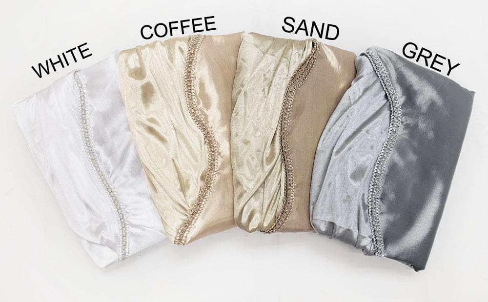 GOHD Valarie Window Valance 54x18 Taffeta Fabric Sand