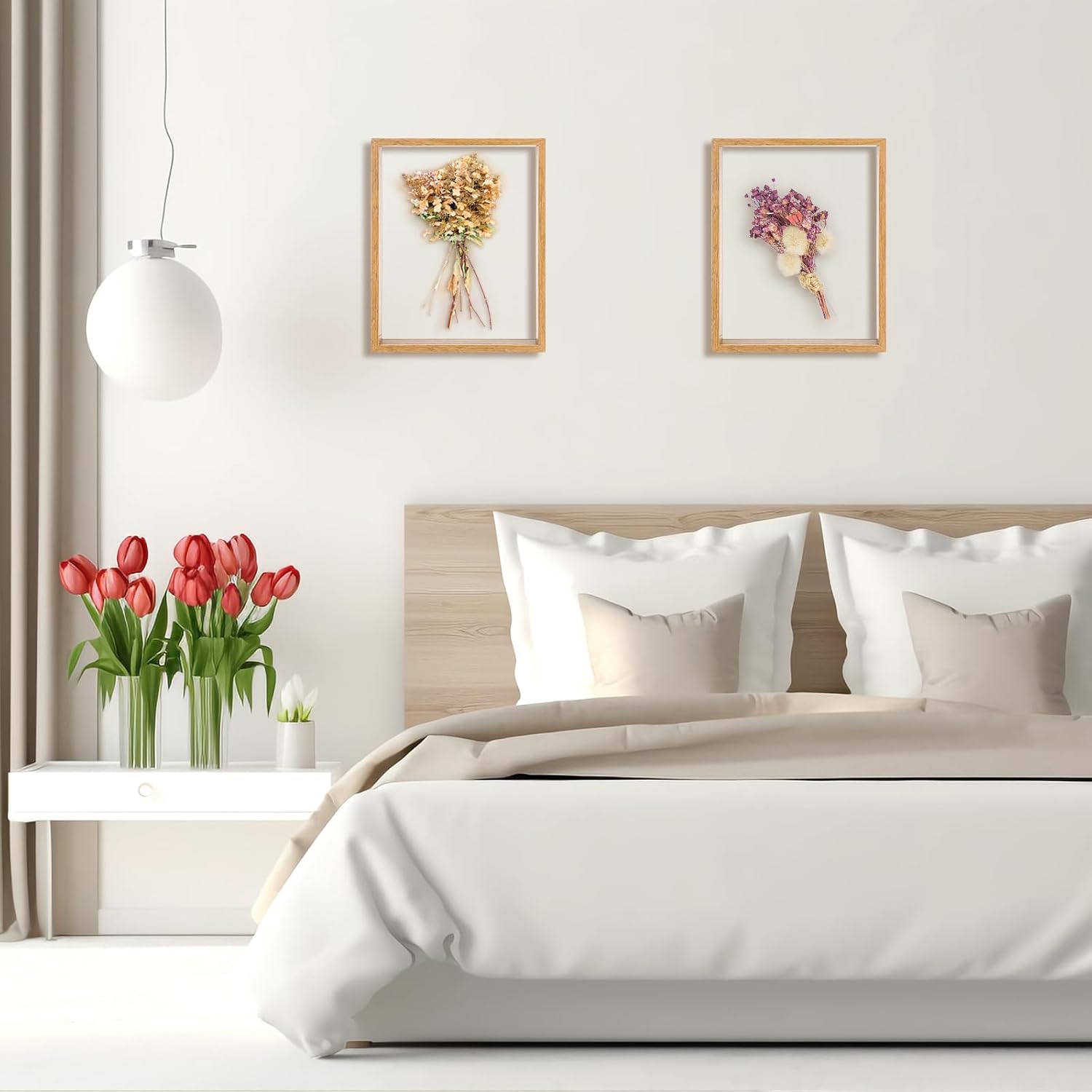2 Pack Floating Picture Frame for Dried Flowers and Plants