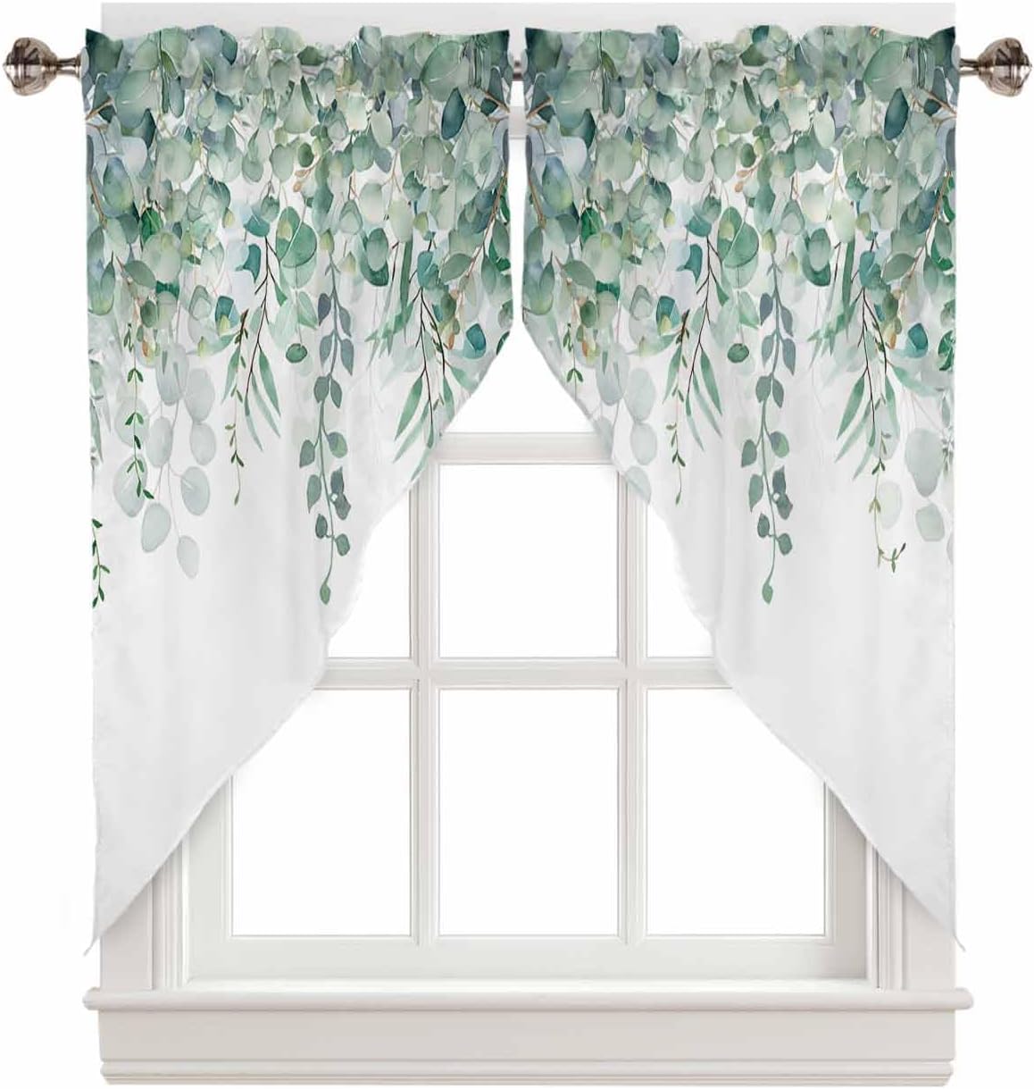 TweetyBed Sage Green Eucalyptus Swag Valance