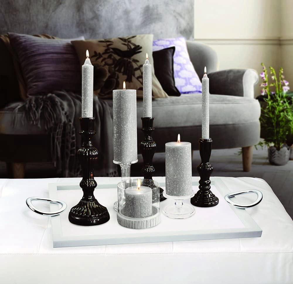 Root Candles Unscented Timberline Pillar Candle 3x9 Inches Platinum