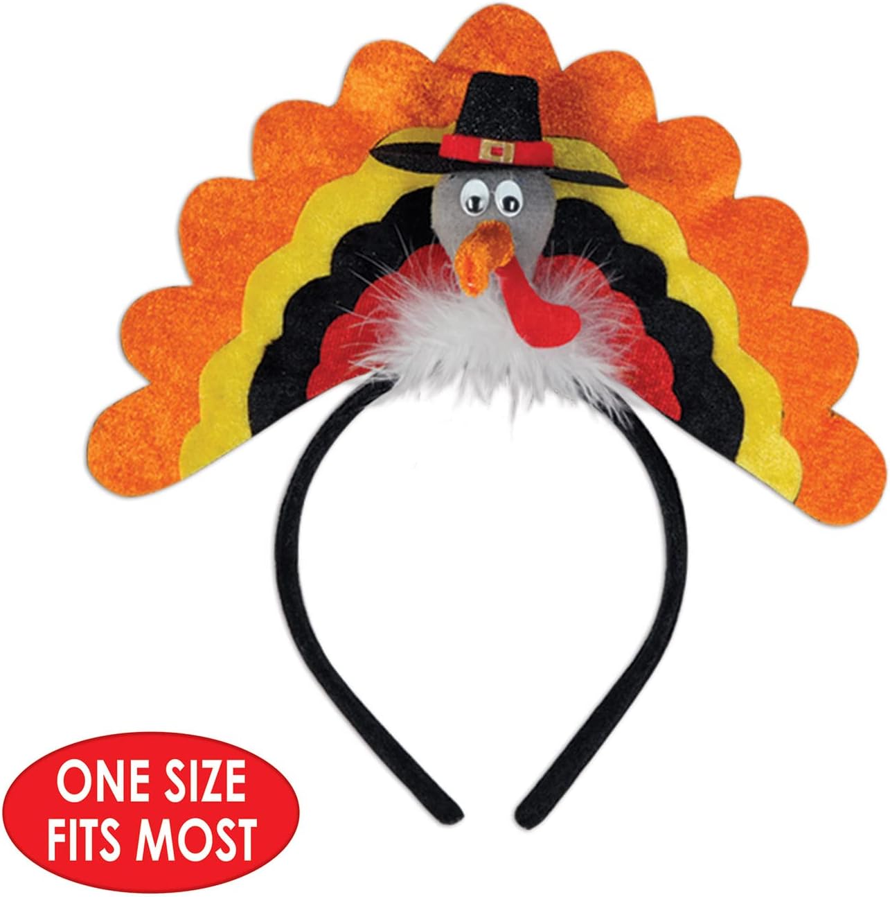 Beistle Turkey Headband Costume Accessory for Thanksgiving