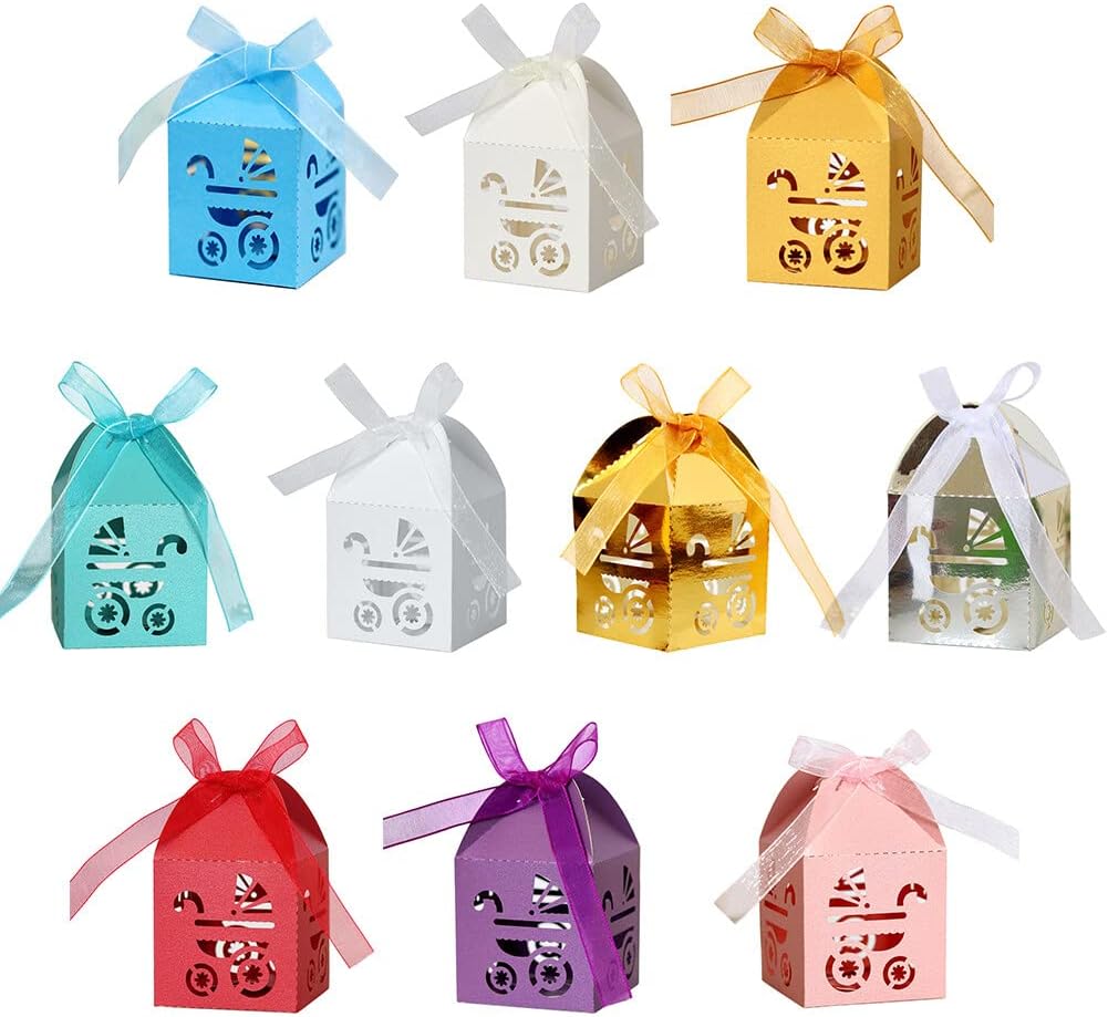Eforcase 50PCS Hollow Out Candy Boxes Party Favor