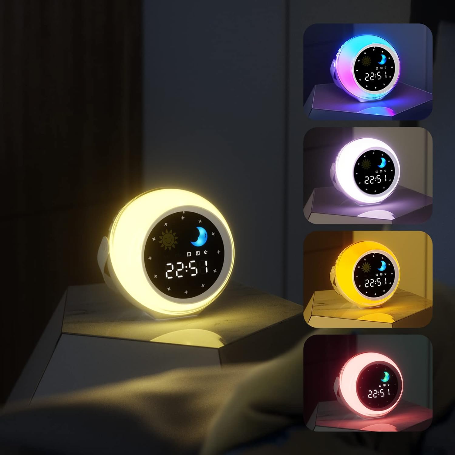 Kids Alarm Clock with Wake Up Light and Music Player
