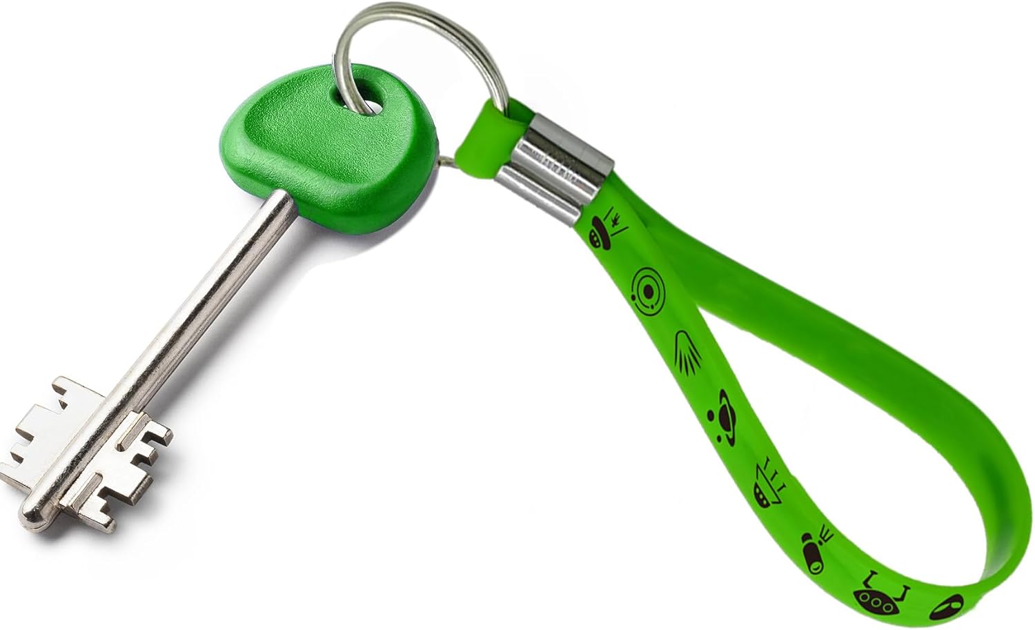 24 Piece Green Alien Rubber Keychains Party Favors