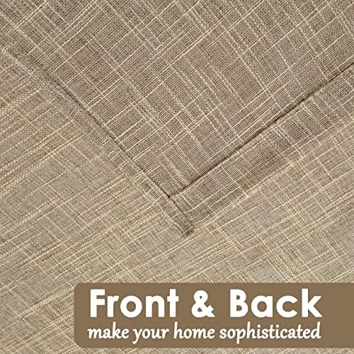 Beda Home Tassel Linen Textured Swag Valance - Farmhouse Style 36x63 Inch 1 Pair