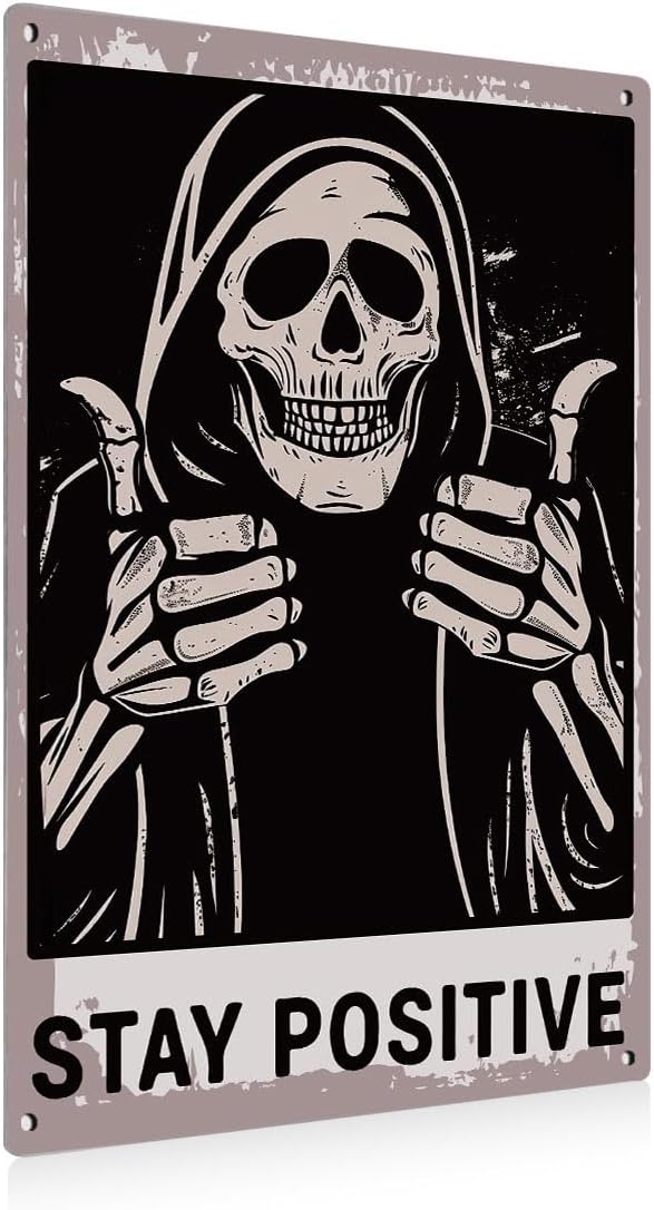 Halloween Skull Aluminium Plate Home Decor Sign