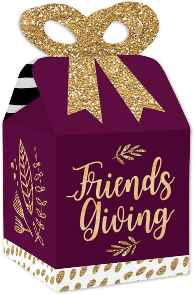Big Dot of Happiness Friendsgiving Favor Boxes Set of 12