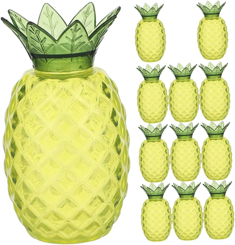 ABOOFAN 12Pcs Pineapple Candy Boxes Plastic Party Favor Containers