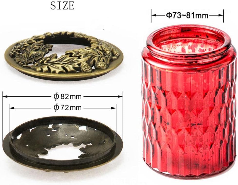 Candle Topper Shade Jar Lid Sleeves for Jar Candles - Butterfly Flower Design