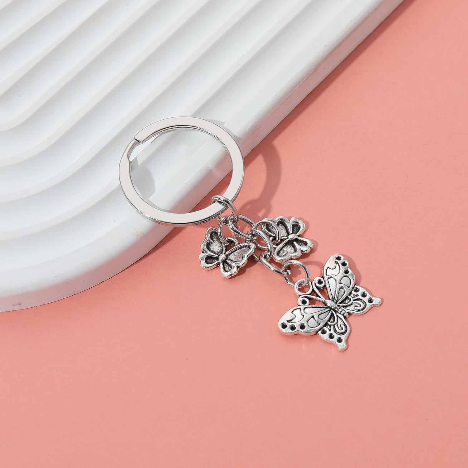 PHAETON 20PCS Butterfly Keychain Charms for Bags and Keychains