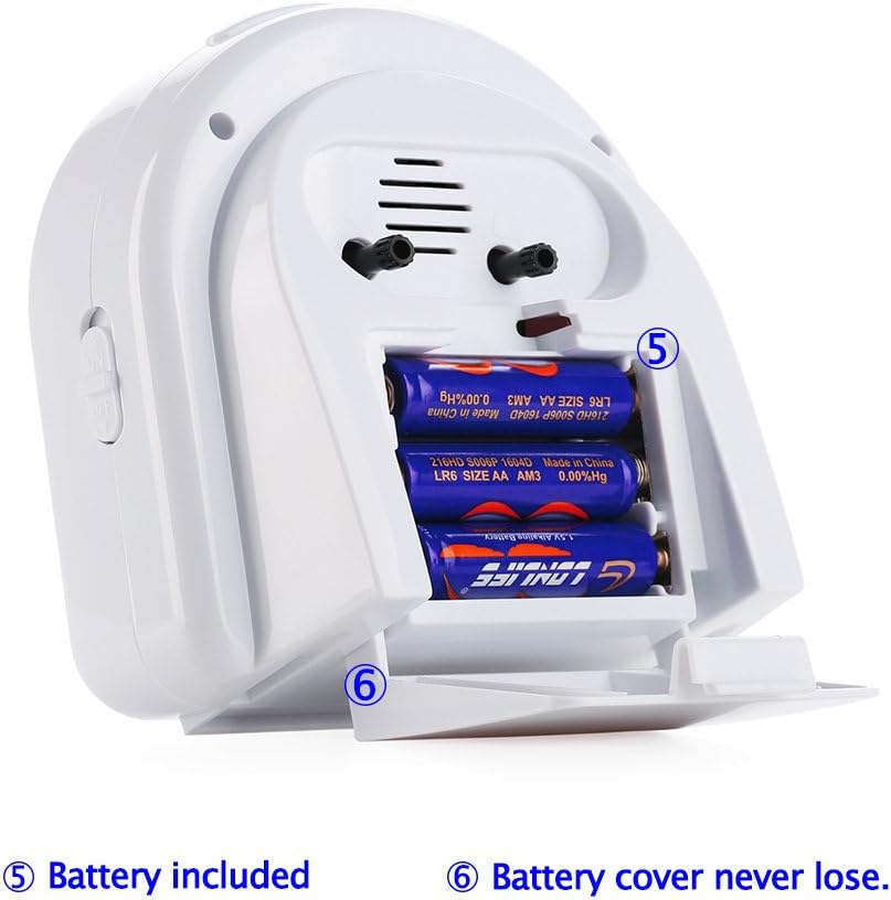 Peakeep Analog Alarm Clock Silent Non-Ticking with 7 Sounds
