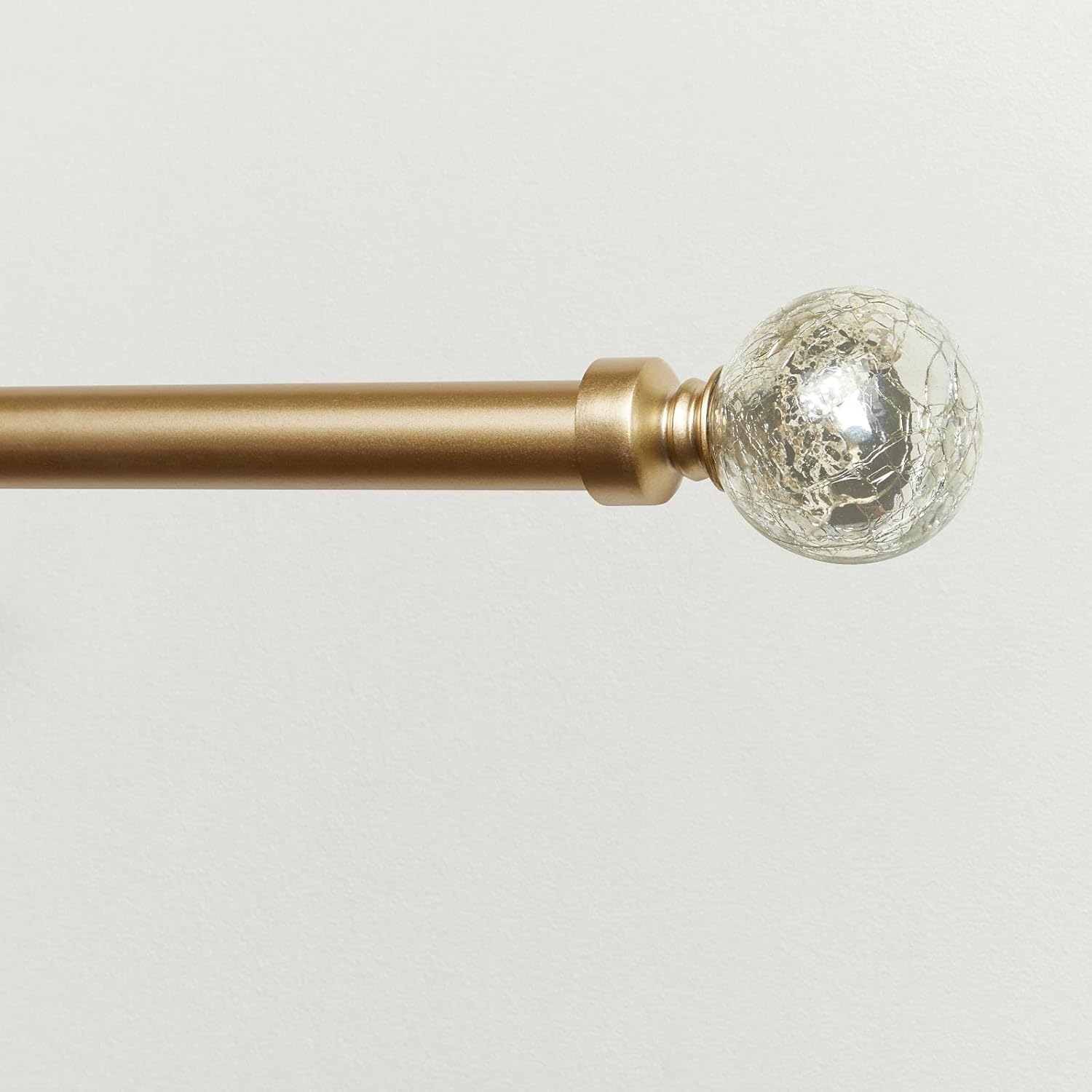 Exclusive Home Silver Aged Sphere Curtain Rod Set