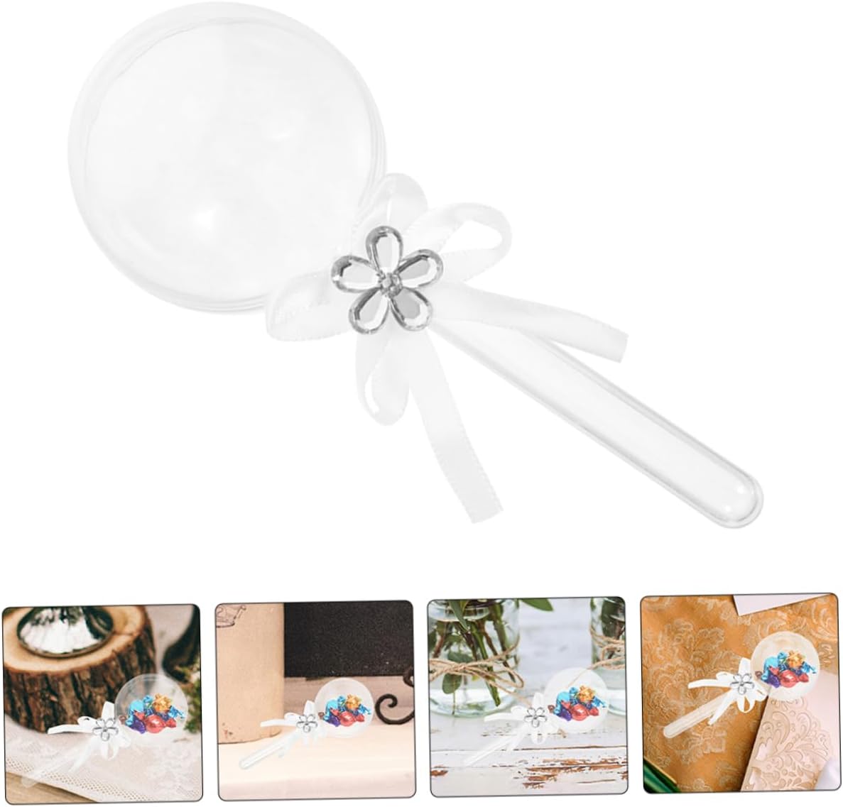 24pcs Transparent Fairy Stick Candy Boxes for Parties and Events