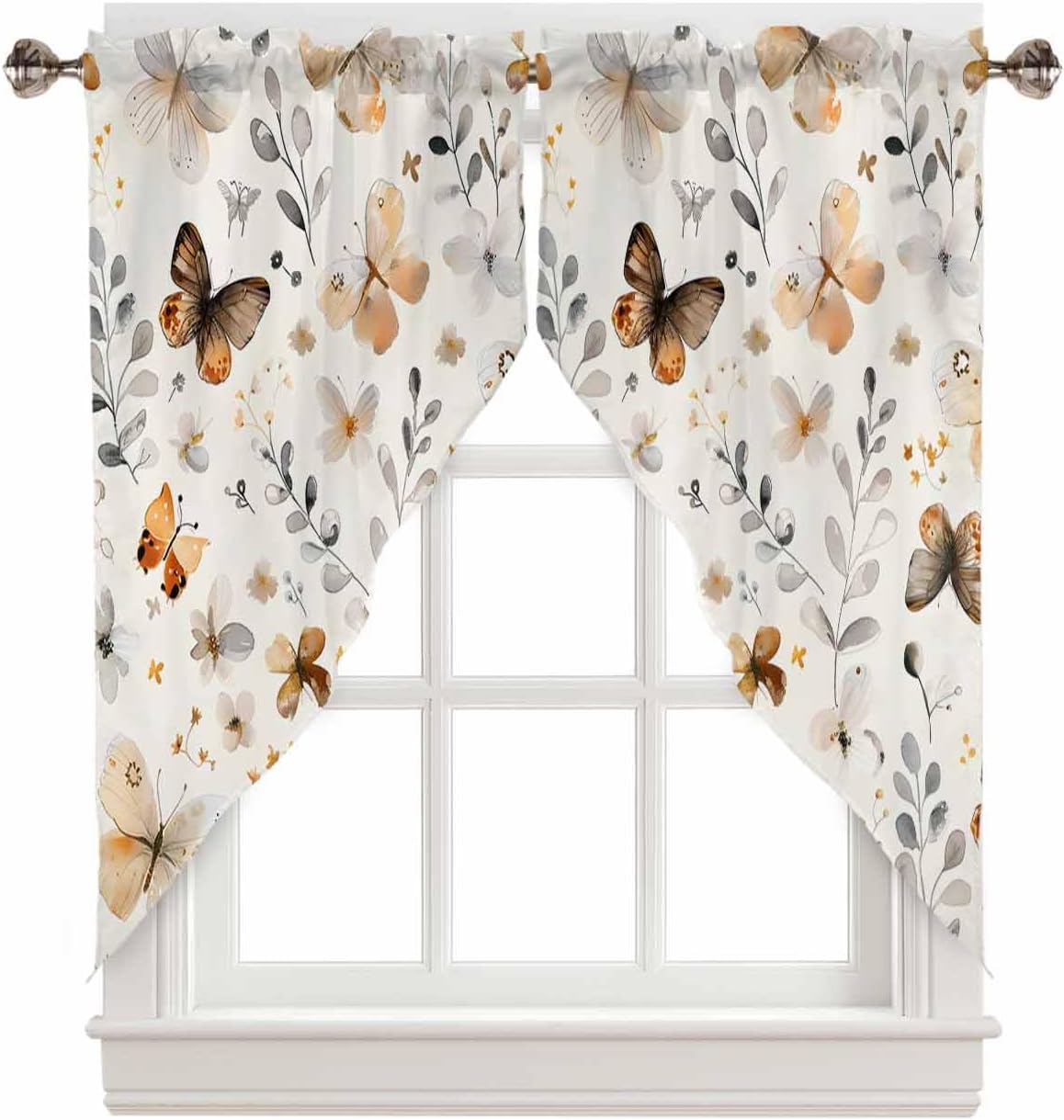 Spring Swag Curtain Valance for Windows Pack of 2
