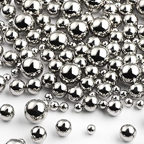 150 Pieces Mixed Size Gloss Faux Pearl Vase Filler