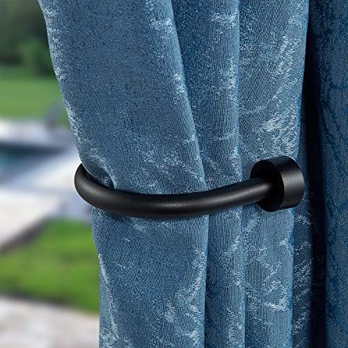 Mayrhyme Drapery Holdback Set of 2 Matte Black