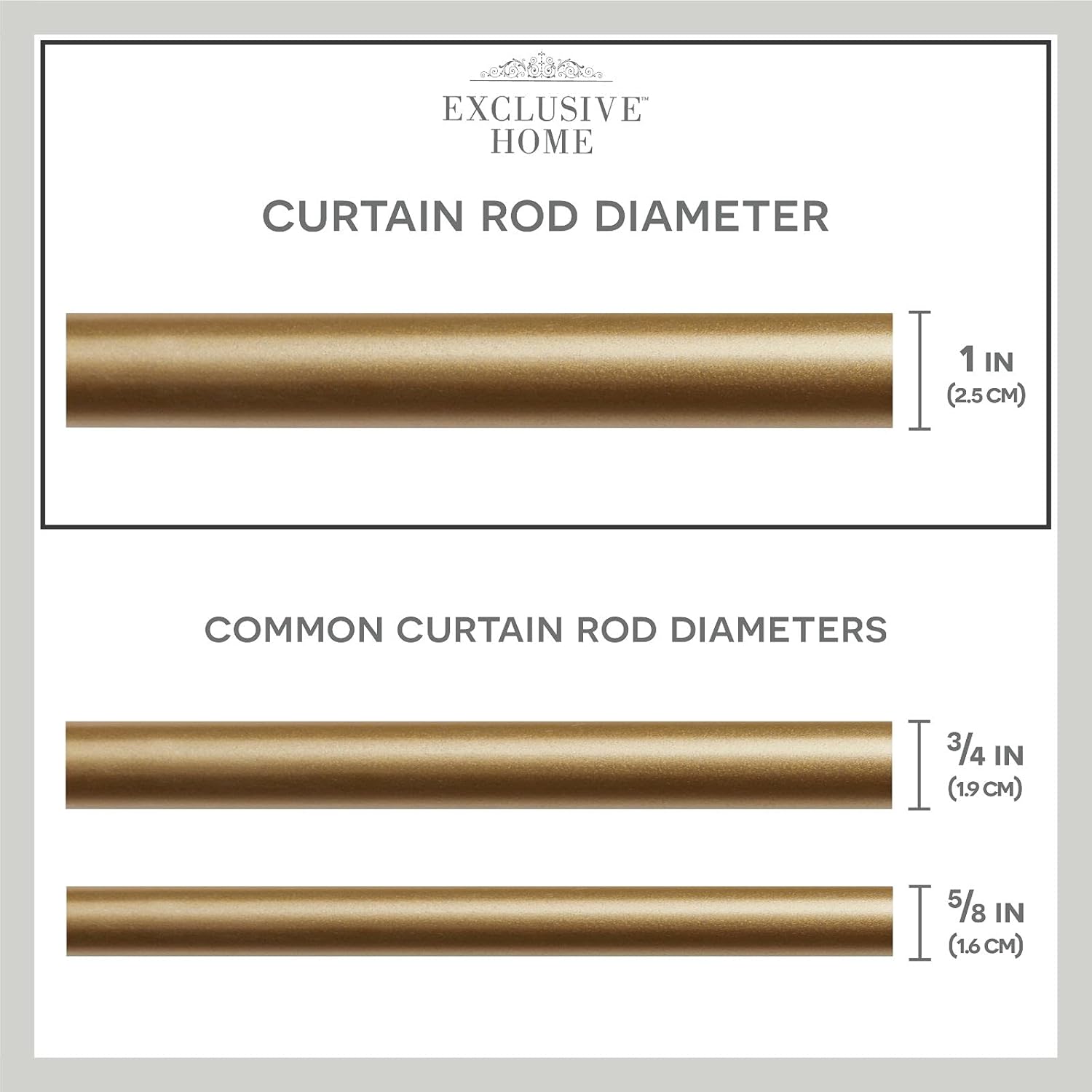 Exclusive Home Silver Aged Sphere Curtain Rod Set