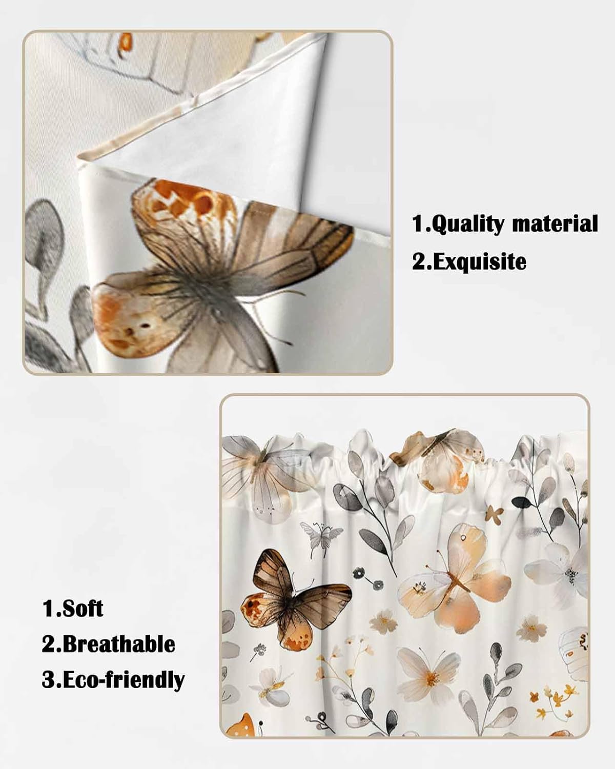 Spring Swag Curtain Valance for Windows Pack of 2