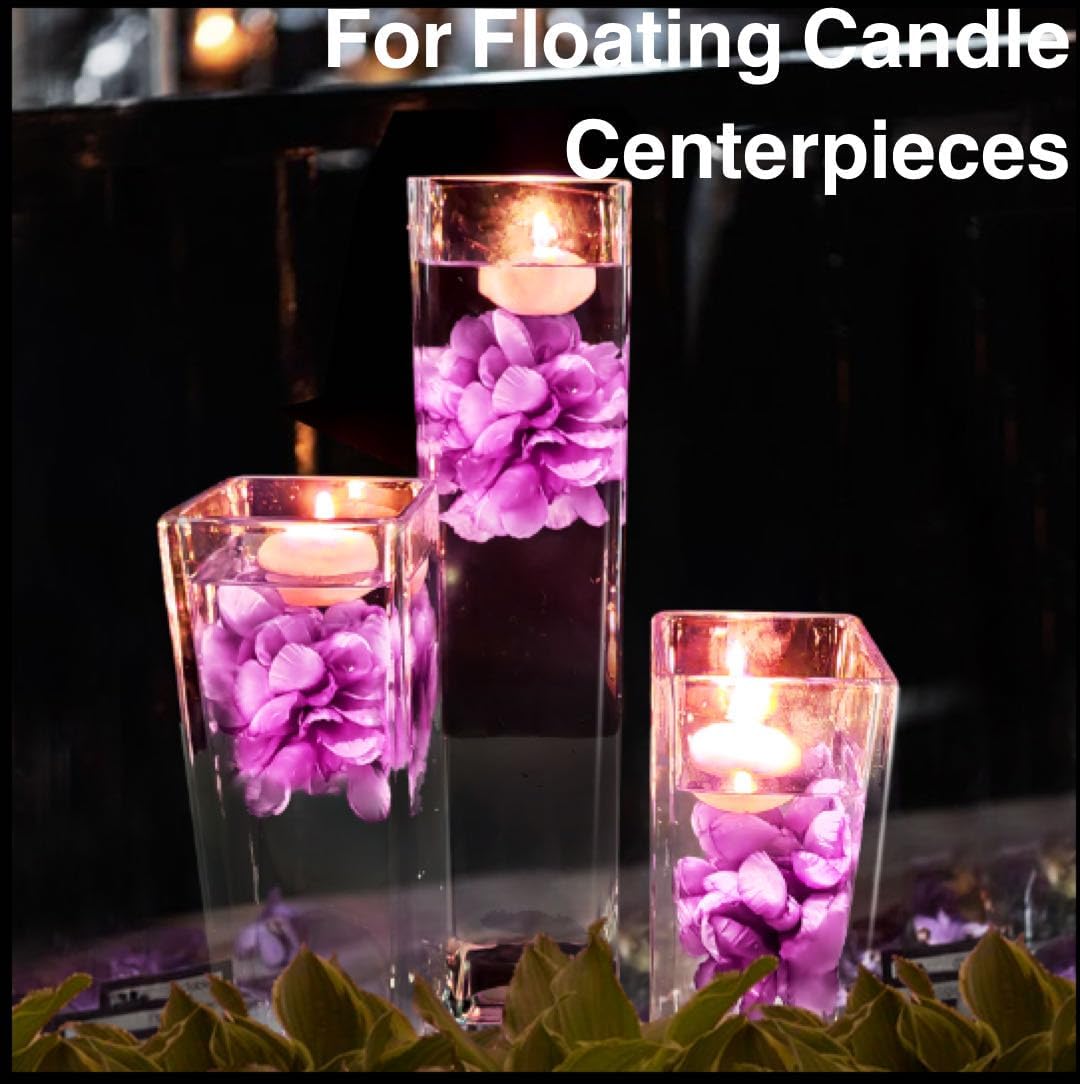 Floating Flowers for Purple Candle Centerpieces 12PCS
