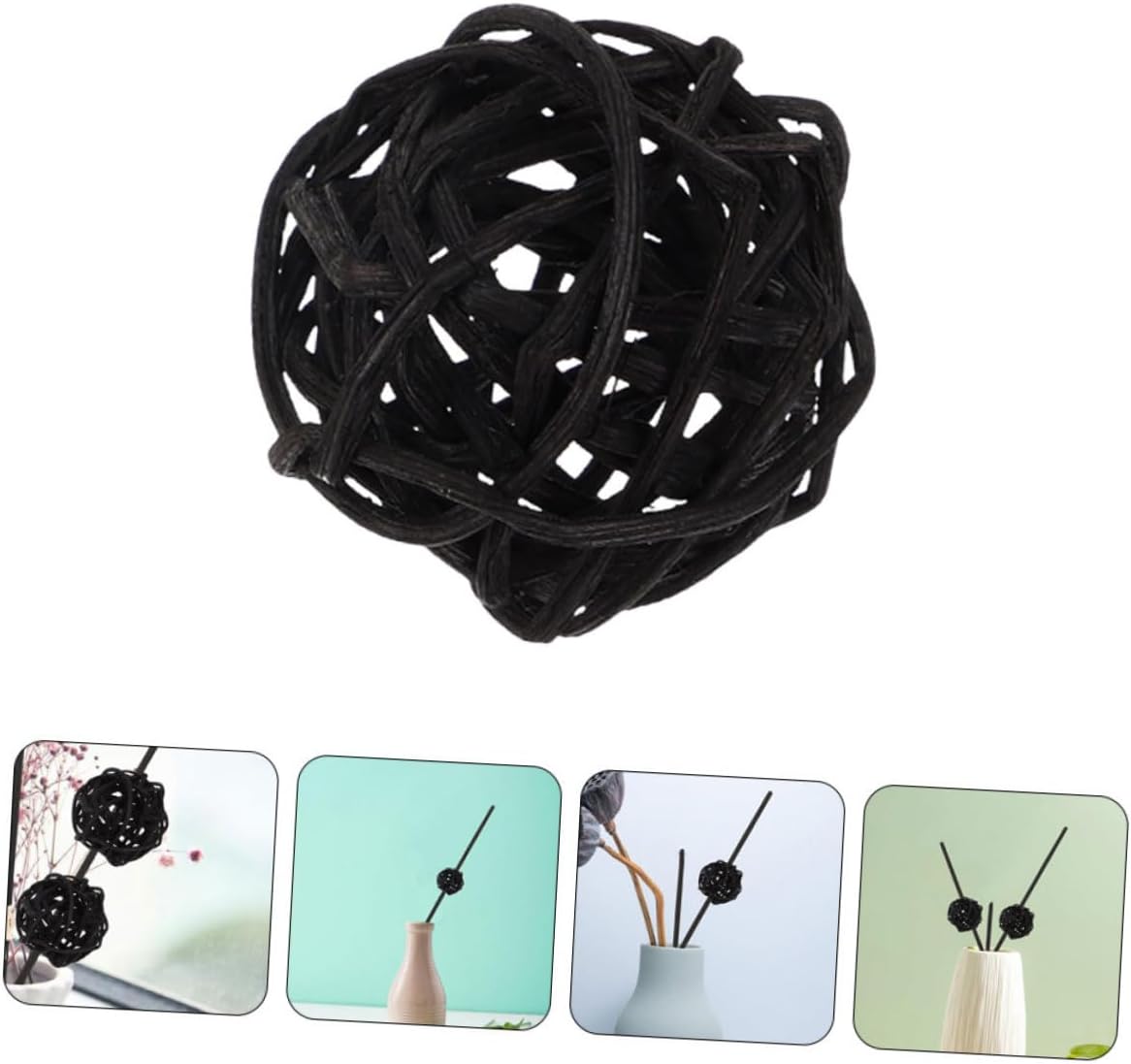 Cabilock 40pcs Wicker Rattan Balls Decorative Orbs