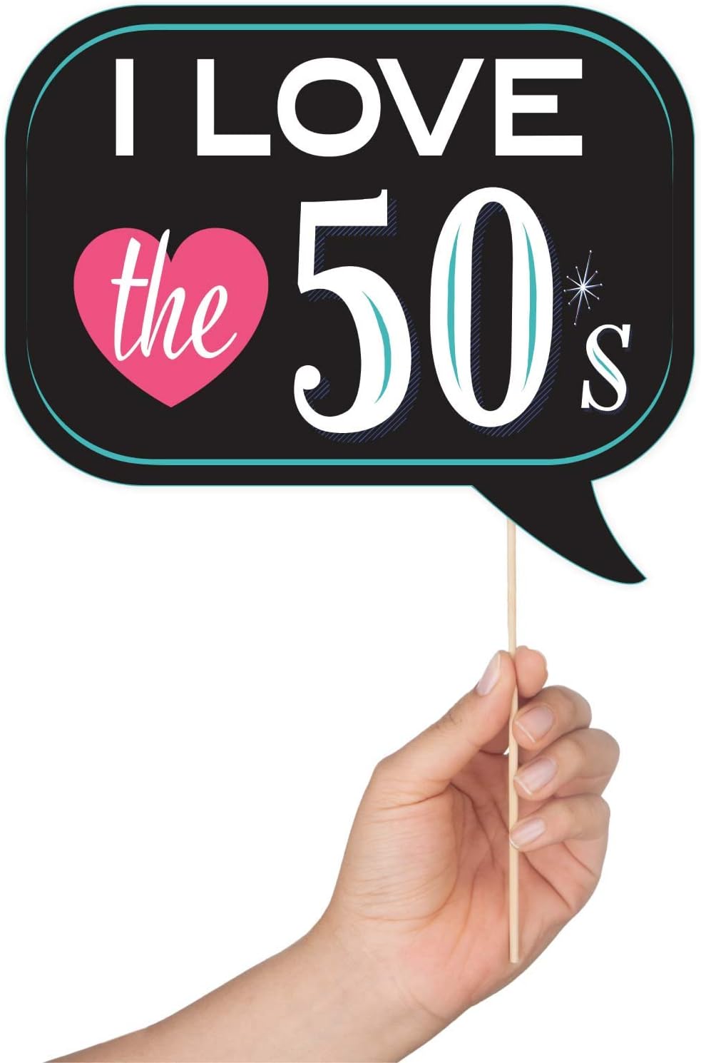 50s Photo Booth Props - 41-Piece Diner Party Kit