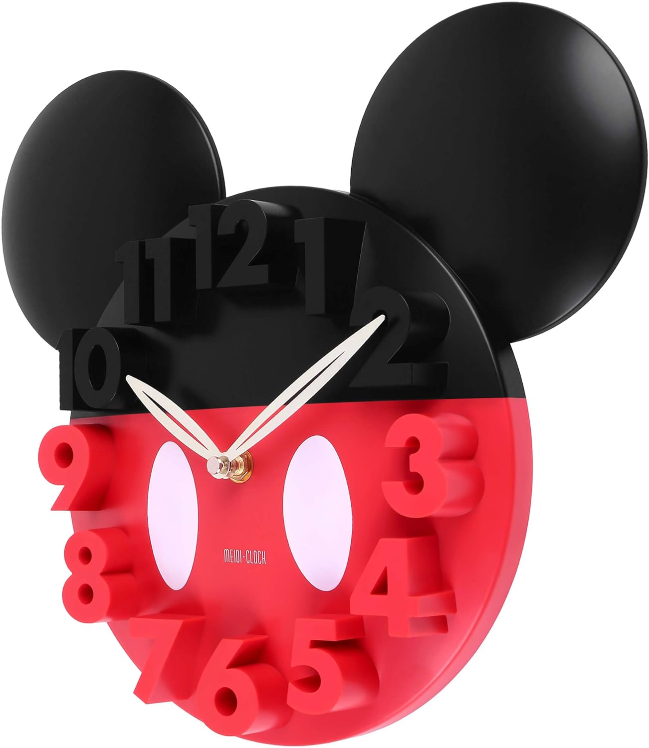 MEIDI CLOCK Wall Clock with 3D Numbers for Mickey Mouse Lovers