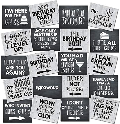 Birthday Photo Booth Props 20 Designs Funny Adult