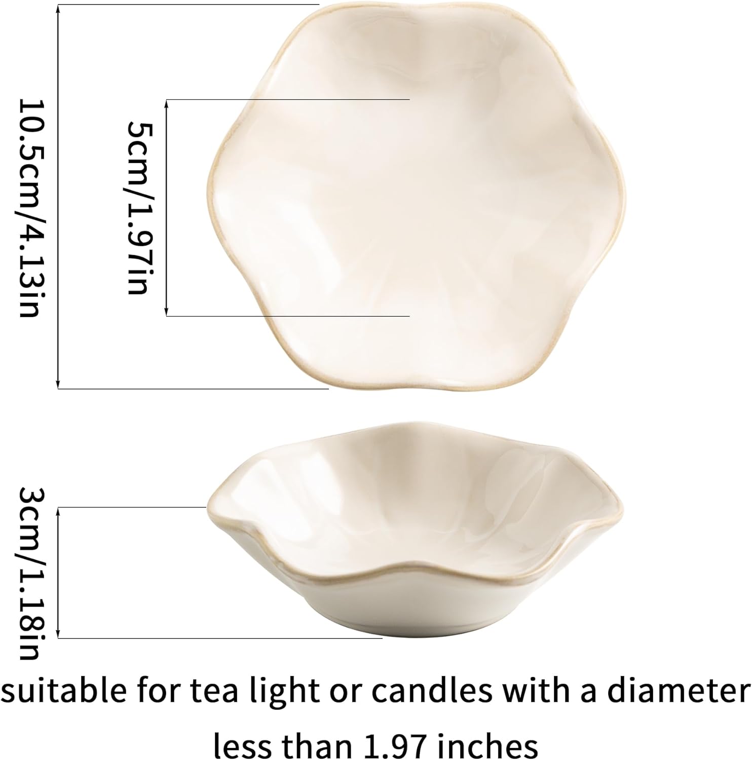 BEUNAIZER Candle Holder for Pillar Candles White
