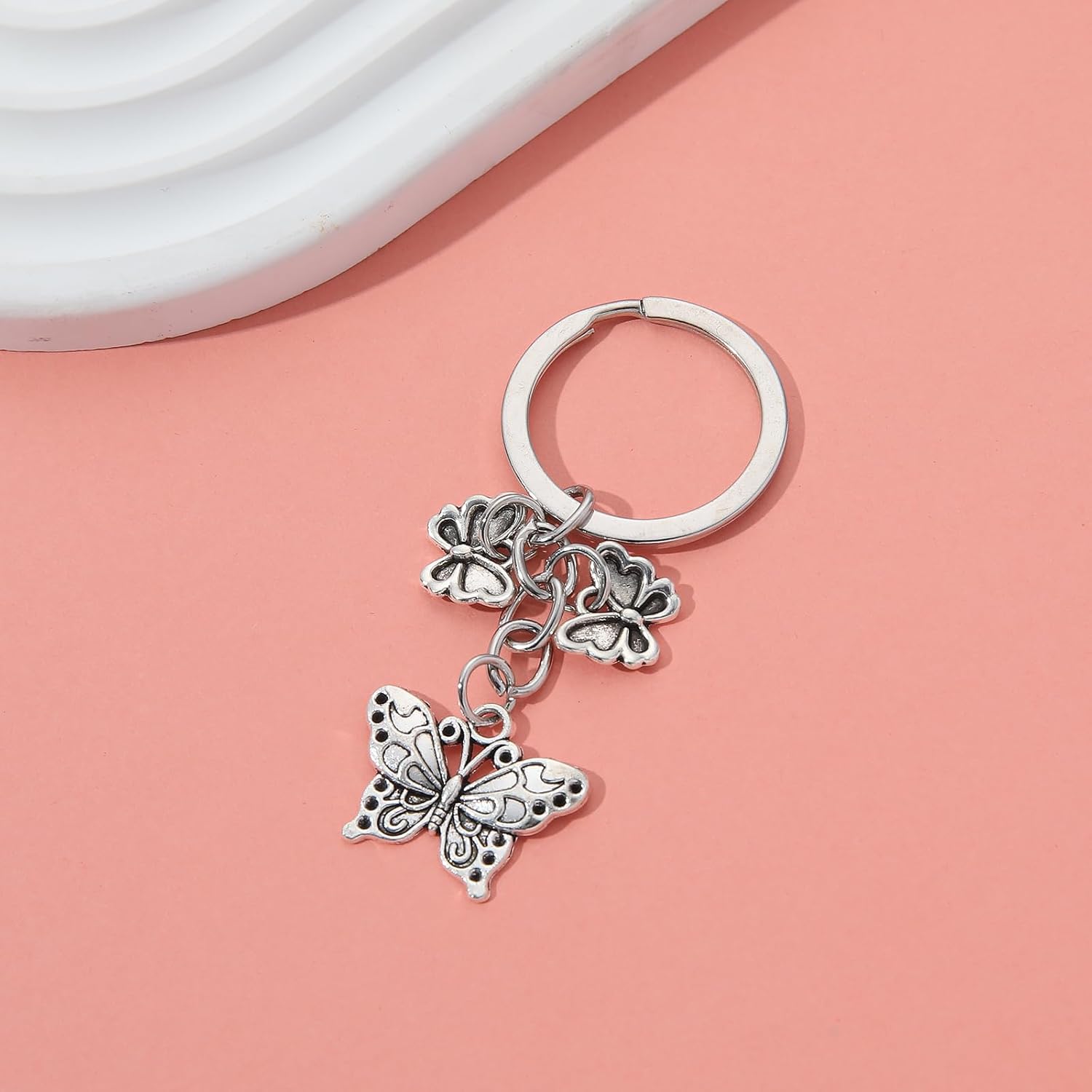 PHAETON 20PCS Butterfly Keychain Charms for Bags and Keychains