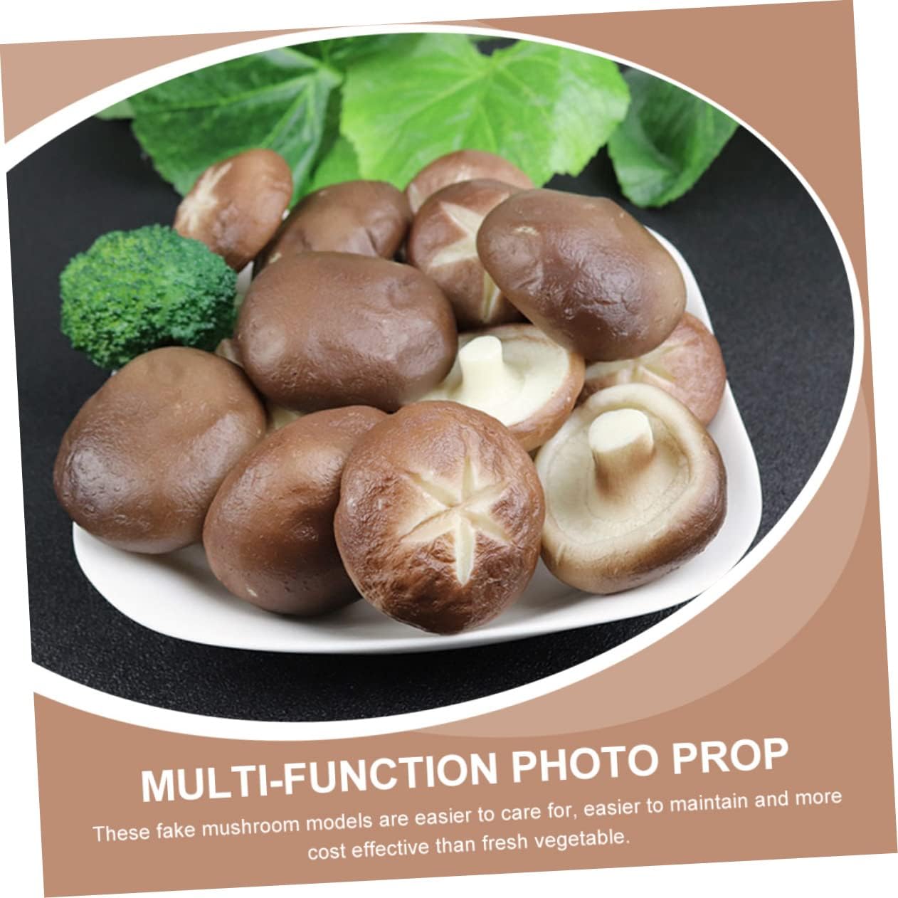 Healifty 6Pcs Realistic Mushroom Models for Photo Props