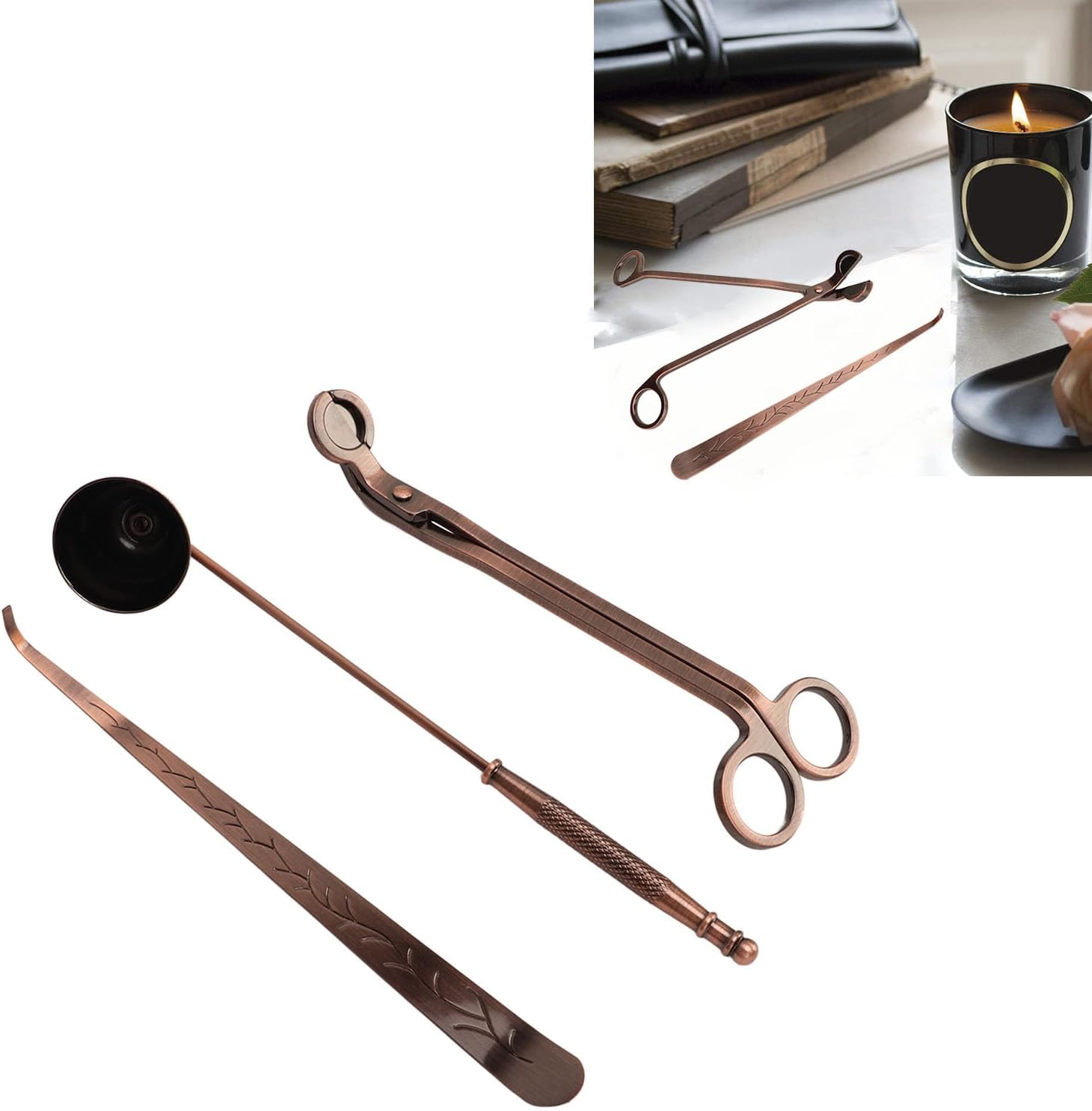 3 in 1 Candle Care Kit with Trimmer Snuffer Dipper